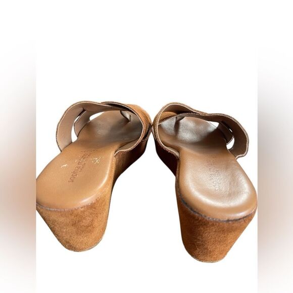Sophia Milano Suede Wedge Sandals Size 6.5 - Picture 9 of 14